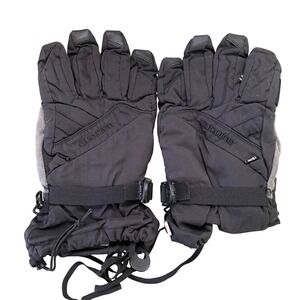 Burton Mens Baker Glove Black Grey Insulated Snowboard Ski Winter Gloves Large